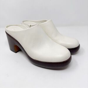 Vince Navina Leather Platform Mules